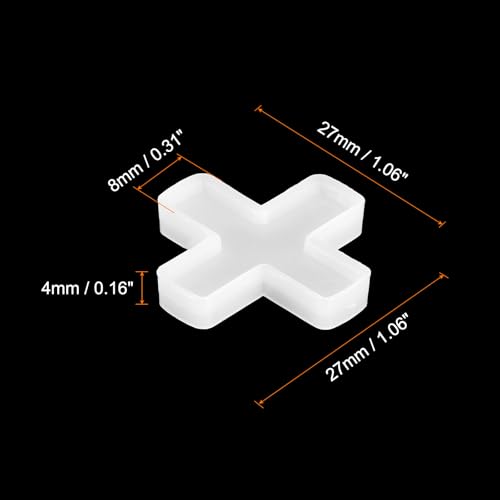 uxcell 100Pcs Tile Spacers, 8mm 5/16" Cross Shape Wall Floor Tile Spacer Tiling Tools for Ceramic Tile Installation, White