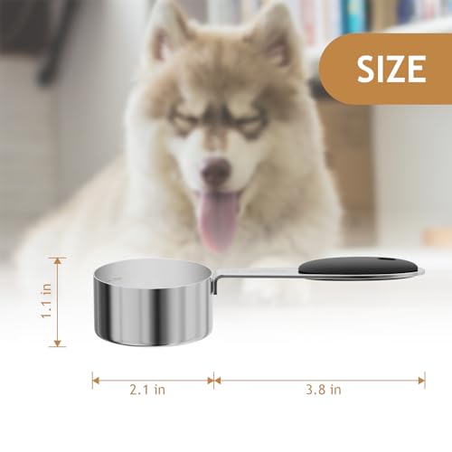 1PCS 1/4CUP(59ml) Dog Cat Food Scoop, Measuring Cup with Inner Scale - size: 1/4 cup