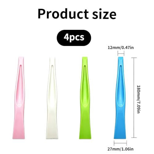 4 Pcs Multipurpose Cleaning Scraper Tool,Non Scratch Plastic Scraper