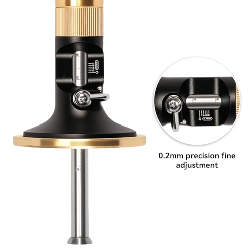 Wheel Marking Gauge, Aluminum Alloy Scriber Woodworking Mortise Parallel Scribing Tool Dovetail Scribing Gauge for Woodworking Projects, 0.2 Mm Precision, Rollable Blade