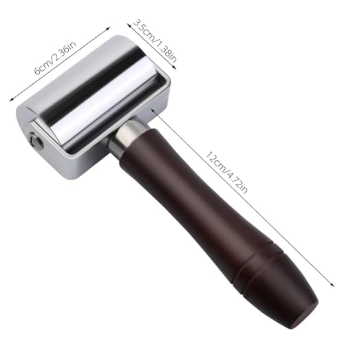 Mnuizu 60 mm Leather Press Edge Roller, Brayer Rollers for Crafting - color: Black, size: 60mm