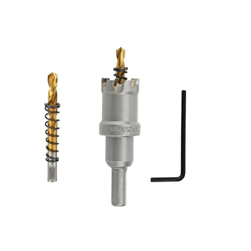 1'' TCT Hole Saw Kit Tungsten Carbide Tipped Hole Saw Drill Bit with Titanium-Plated Pilot Drill bit for Metal, Stainless Steel, Iron (25MM) - size: 25MM | 1''