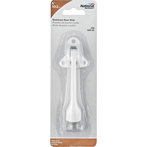 National Hardware N248-435 V238 Kickdown Door Stop in White - color: White