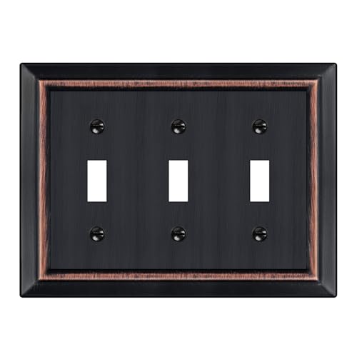 Metal Wall Plate for Electrical Outlets, Applicable to Triple Toggle - size: Triple Toggle