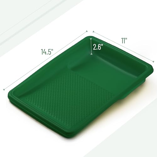 Bates- Paint Tray Liner, 9 Inch, 10 pcs, Green Paint Pans Trays, Plastic Paint Tray, Roller Tray Liners - color: Green, size: 10 Pack 9 Inch