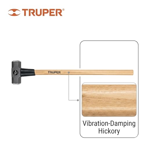 Truper 12 lb Sledge Hammer, 36-Inch American Hickory Wood Handle, Double-Faced Forged Steel Head, Heavy-Duty Demolition and Construction Tool (Model MD-12H / 30920)