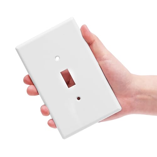 Bates- Light Switch Plates, 10 Pack, 4.88" x 3.11", Mid- Size White - color: White, size: 10 Pack, Mid-Size