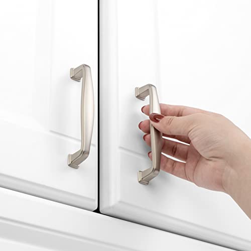 KOOFIZO 10 Pack 3-3/4 in Brushed Nickel Cabinet Pulls, Drawer Handles 1817 - color: Brushed Nickel, size: 3-3/4" CC - 10Pcs