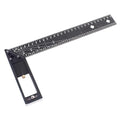 Woodworking Square Ruler, Precision 45/90 Degree Right Angle Ruler, Combination Square with Retractable Ledge and Scribe Mark Pin, Machinist Square Layout Tool for Framing, Marking, DIY