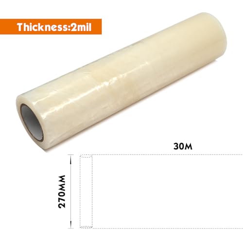 ROLLINGDOG 2Mil Self Adhesive Clear Protective Glass Film 11 inch x 100 ft - color: 11 inch x 100 feet