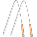 Drain Cleaning Brush, 28" Flexible Drain Cleaner Tool, Wooden Handle, 2Pack