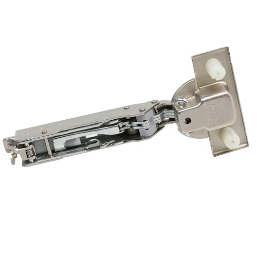 2 Pack Grass Tiomos Soft Close 110 Degree Press-in Dowel Cabinet Door Hinge, 42mm Screw Hole Distance, 35mm Cup, Overlay Mount, Nickel Finish – for Kitchen and Bathroom Cabinets - GF028138342228