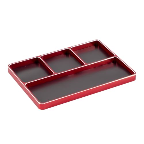 Universal CNC Aluminium RC Magnetic Screw Tray Magnetic Parts Tray Magnet Screws Holder Plate Organizer Parts Tray Nut Gasket Tool Tray for Sockets, Bolts, Pins, Phones, RC Car Boat Plane (Red) - color: 1.red