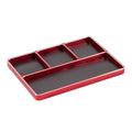 Universal CNC Aluminium RC Magnetic Screw Tray Magnetic Parts Tray Magnet Screws Holder Plate Organizer Parts Tray Nut Gasket Tool Tray for Sockets, Bolts, Pins, Phones, RC Car Boat Plane (Red) - color: 1.red