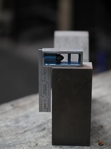 PEC Tools Double Square, 4" Blade, English & Metric Marking, Cast Iron Head - color: Graduation: E/M (32nds/64ths/mm/0.5mm), size: 4"