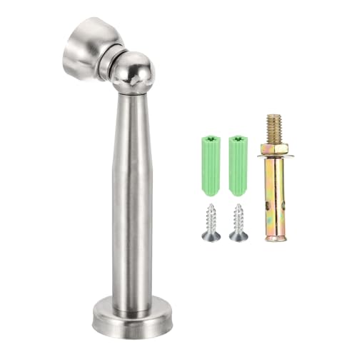 uxcell 6.5" Magnetic Door Stoppers, Wall Floor Mounted Magnetic Door Catch Holder, Stainless Steel Door Stops for Bedroom, Bathroom, Kitchen, Office, Silver - size: 6.5"