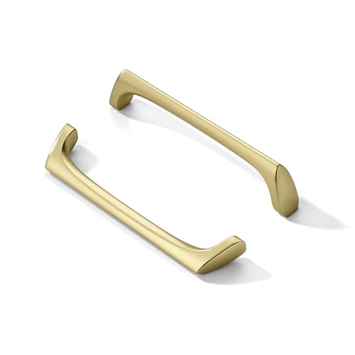 AVICCI 10 Pack Cabinet pulls-6.3”/160mm Brushed Gold Modern Drawer Handles for Kitchen Cabinet Handles Batheroom Drawer Dresser Furniture Handware - color: Brushed Gold, size: 6.3"(160mm)Hole Center-10Pcs