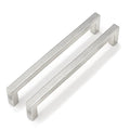 Goldenwarm Brushed Nickel Cabinet Pulls 30 Pack 7-1/2 Inch, Square Drawer Handles, Stainless Steel, Screws Included, Silver Kitchen Hardware for Cupboard Closet Furniture Upgrade - size: 7-1/2In(192MM) Hole Centers