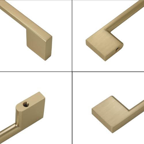 10 Pack 3-3/4 Inch(96mm) Cabinet Pulls Champagne Bronze Kitchen Cabinet Handles Zinc Alloy Drawer Pulls Solid Cabinet Hardware - color: Champagne Bronze, size: 3-3/4'' Hole Center(96mm)