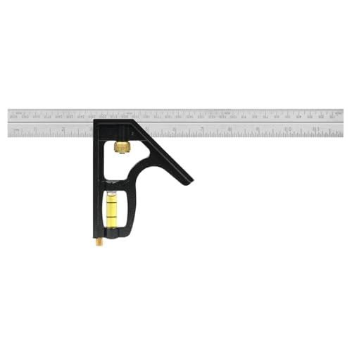 Johnson Level & Tool 400EM Professional Inch/Metric Metal Combination Square, 12", Silver, 1 Square - style: 400EM Inch/Metric Metal