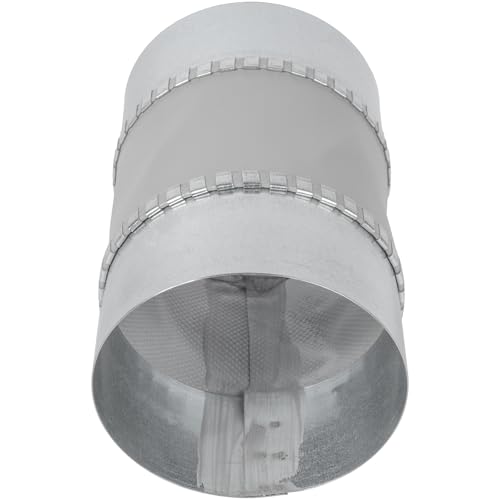Repa Market 4" Inch Flexible Male Fit Duct Connector – Galvanized Steel Round Pipe Extender for Spiral Ducts – Vibration & Noise Reduction Coupler for HVAC Systems, Exhaust, and Dryer Vent Connections - size: 4" Inch