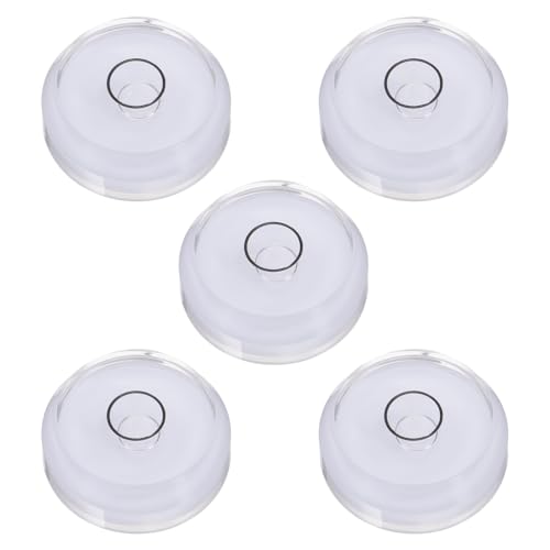 PATIKIL 5pcs Round Bubble Level 30x10mm Mini Circular Bullseye Spirit Levels Measuring Layout Tools for Leveling Camera Tripod Telescope Workshop Turntable Pictures Frame, Blue