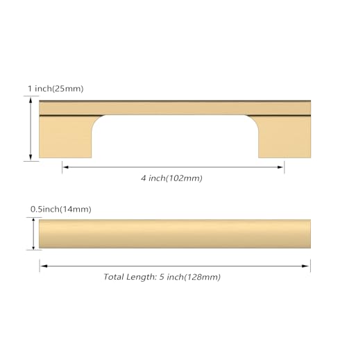 Asidrama 10 Pack 4 Inch(102mm) Champagne Bronze Cabinet Pulls Kitchen Cabinet Handles Champagne Cabinet Pulls Cabinet Hardware for Cupboard Drawer - color: Champagne Bronze, size: 4" Hole Center(102mm)