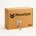 Clear Wall Hooks for Hanging, 60 Hooks+80 Strips, No Tools, Value Pack (S) - size: Small, style: Clear-60+80