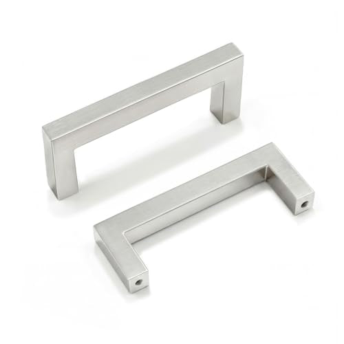 Goldenwarm 3 Inch 10 Pack Brushed Nickel Cabinet Pulls Kitchen Handles - color: Brushed Nickel, size: 3'' Hole Center
