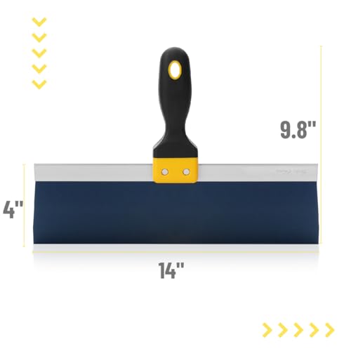 Bates- Taping Knife, 14 Inch, Blue Steel Drywall Taping Knife - size: 14 Inch