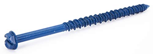 CONFAST 3/16" x 3-1/4" Hex Head Concrete Screw Anchor with Drill Bit for Anchoring to Masonry, Block or Brick (100 per Box) - size: 3/16" x 3-1/4"