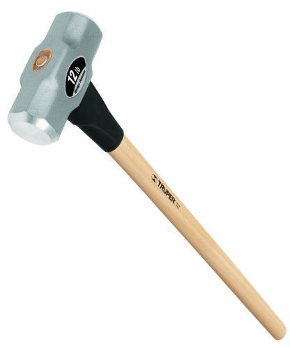 Truper 12 lb Sledge Hammer, 36-Inch American Hickory Wood Handle, Double-Faced Forged Steel Head, Heavy-Duty Demolition and Construction Tool (Model MD-12H / 30920)