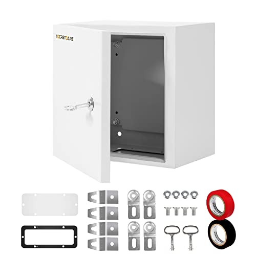 TOCRETOARE Outdoor Electrical Junction Box, 12 x 12 x8'' NEMA 4X Enclosure Box, Wall Mounted IP66 Waterproof & Dustproof Lockable Metal Junction Box - size: 12"x12"x8"