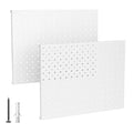 EVERHANGER Metal Pegboard Panels, Heavy Duty Pegboard Wall Organizer - color: White, size: 2pack 12"X16"