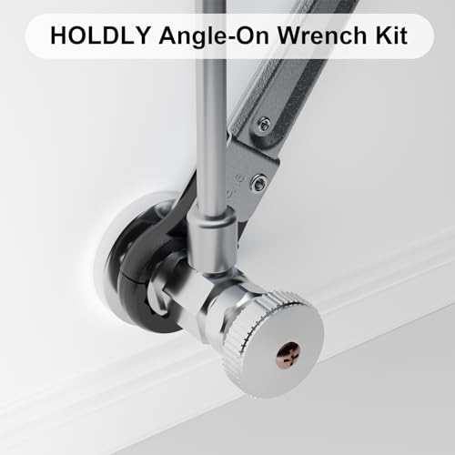 Holdly Angle Stop Wrench, Plumbing Tool for 3/8- and 1/2-Inch Valves - color: Silver