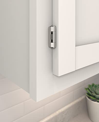 Amerock 1 Pair 1/4" Overlay Polished Chrome Partial Wrap Cabinet Hinge - color: Polished Chrome, size: 1/4 Inch (6 mm) Overlay
