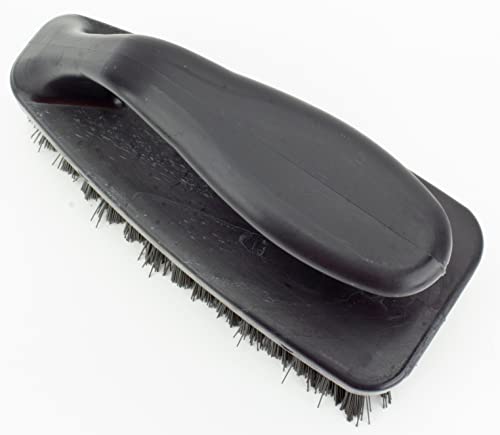 SPARTA Scrub Brush with Iron Shaped Handle and Stiff Bristles, Heavy Duty Scrubber Brush for Kitchen, Bathroom, Shower, Tile, Sink, Carpet and Bakepans, Polypropylene, 6 Inches, Black, (Pack of 6) - color: Black, size: 6 Inches (Pack of 6)