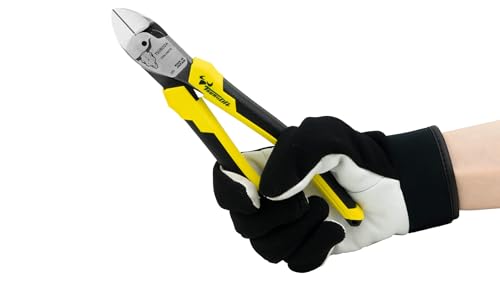 Tsunoda PKN-200TG, High-Leverage Heavy-Duty Diagonal Cutters, Wire Cutters, 8-Inch (200mm), Made in Japan - size: 8-inches Elastomer Handle
