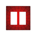Spider Web Double Rocker Switch Cover Plate | Fits standard 2-gang toggle and rocker switches, Durable polycarbonate thermoplastic with fade-resistant printed finish - color: Spider Web, size: Double Rocker