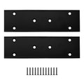 2pcs 7''x1.9'' Stainless Steel Flat Mending Plate, Heavy Duty Joining Plate Bracket Fixing Brace, Straight Brace Bracket for Furniture, Wood, Shelves, Cabinet (Black) - size: 170*48mm-Black