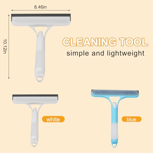 3-in-1 Spray Window Squeegee with Scraper and 2 Cotton Pads, White - color: Pro-white