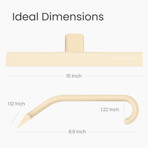 dancemoon JustHang Shower Squeegee with Built-in Hook, 10'' Sand Beige - color: Sand Beige