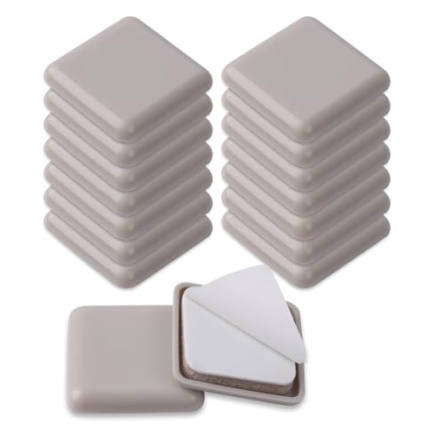 Furniture Sliders,25mm Square Table and Chair Leg Sliding Pad for Easy Moving on Carpet Hardwood (16pcs) - size: 25mm,Square