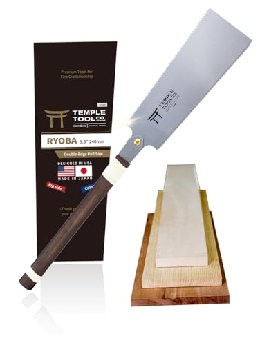 Japanese Pull Saw - 9.5 Ryoba Hand Saw with Rip-cut and Crosscut - Wood Saw for Dovetails, Tenons, Joinery, Cutting Boards to Length & Width- Temple Tool Co. - style: Japanese Pull Saw