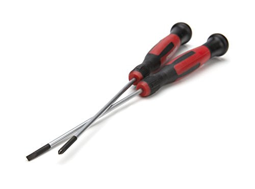 STEELMAN Precision Steel Shaft 6-Piece Long Electronics Screwdriver Set, Variety of Slotted/Phillips Sizes, Swivel-Head, Magnetic Tips - size: 6 Piece - Long