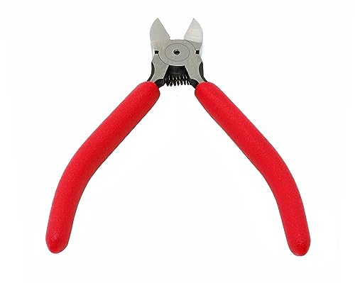 iexcell 5" Flush Cutter Side Cutter Wire Cutter Pliers Nippers Repair Tool, Black, Chrome-Vanadium Steel - size: 5.0 Inches