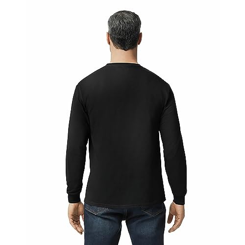 Gildan Adult Heavy Cotton Long Sleeve T-Shirt, Style G5400, 2-Pack - color: Black, size: 3X-Large