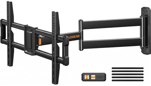 Perlegear Corner TV Wall Mount Long Arm TV Mount Bracket for 37-75 Inch TVs - size: Fits 37-75'' TVs / Max 600x400mm