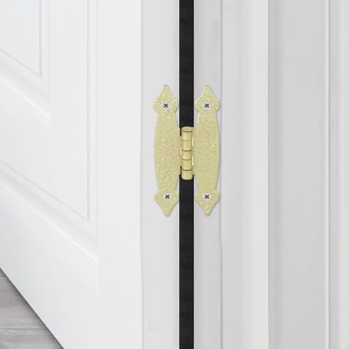 T Tulead H-Shape Cabinet Hinges, Golden, 3.5"×1.46", 20PCS - color: Golden-20pcs