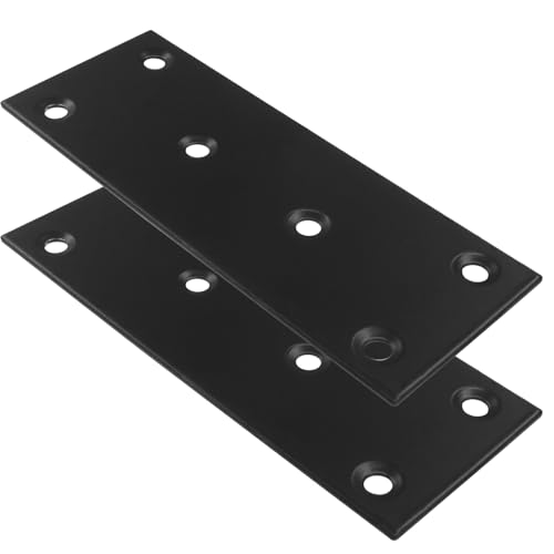 Murtenze 4 Pack Black Stainless Steel Mending Plates, 5 inch - size: 48*128mm